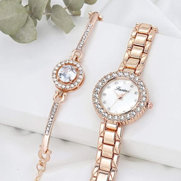 Crystal Watch And Bracelet Set - Picture 3 of 5